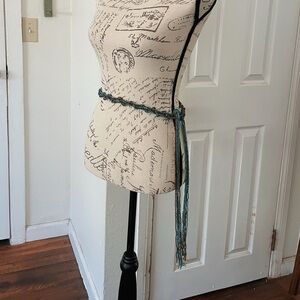 Brown and Blue Beaded Belt XS/S Festival Boho